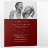 Programme Trois Volets Mariage de dédicace de couronnes de monogramme en  (Intérieur en premier)