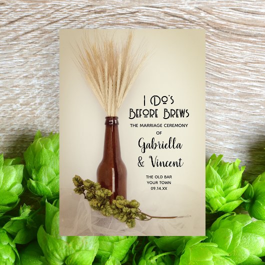 Programme Trois Volets Mariage de la brasserie Blé et houblon