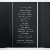 Programme Trois Volets Mariage de style géométrique simple (Intérieur au milieu)