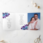 Programme Trois Volets Mariage d'orchidée bleu Dendrobium (Intérieur)