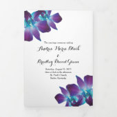 Programme Trois Volets Mariage d'orchidée bleu Dendrobium (Page de couverture)