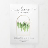 Programme Trois Volets Mariage élégant en forêt | Triptyque (Page de couverture)