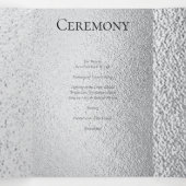 Programme Trois Volets Mariage gothique argenté et noir (Intérieur au milieu)