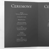 Programme Trois Volets Mariage gothique au tourbillon gris et noir (Intérieur en premier)