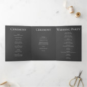 Programme Trois Volets Mariage gothique au tourbillon gris et noir (Intérieur)