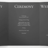 Programme Trois Volets Mariage gothique au tourbillon gris et noir (Intérieur au milieu)