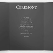 Programme Trois Volets Mariage gothique gris et noir (Intérieur au milieu)
