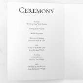 Programme Trois Volets Mariage gothique noir et blanc (Intérieur en premier)