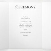 Programme Trois Volets Mariage gothique noir et blanc (Intérieur au milieu)