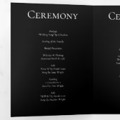 Programme Trois Volets Mariage gothique noir rose (Intérieur en premier)