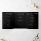 Programme Trois Volets Mariage gothique noir rose (Intérieur)