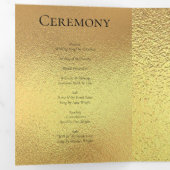 Programme Trois Volets Mariage gothique or et noir (Intérieur en premier)