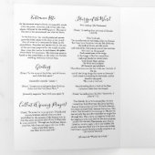 Programme Trois Volets Masse Mariage Floral Bleu Catholique (Intérieur en premier)