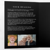 Programme Trois Volets Mémoire d'amour Mémorial moderne de 9 photos (Intérieur en premier)