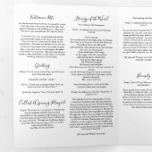 Programme Trois Volets Messe de mariage catholique florale verte bleue (Intérieur en premier)