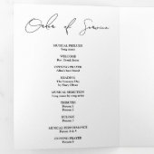 Programme Trois Volets Modern Elegant 7 Photo Trifold Funeral Program (Intérieur en premier)