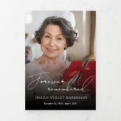 Programme Trois Volets Modern Elegant 7 Photo Trifold Funeral Program (Page de couverture)