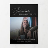 Programme Trois Volets Modern Elegant 7 Photo Trifold Funeral Program (Page de couverture)