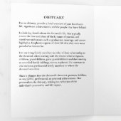 Programme Trois Volets Modern Script 2-Photo Trifold Funeral Program (Intérieur en premier)