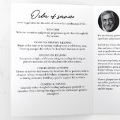 Programme Trois Volets Modern Script 3-Photo Trifold Funeral Program (Intérieur en premier)