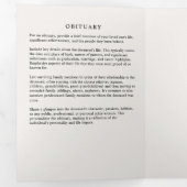 Programme Trois Volets Modern Script 8-Photo Funeral/Memorial (Intérieur en premier)