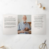 Programme Trois Volets Modern Script 8-Photo Funeral/Memorial (Intérieur)