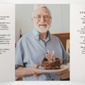 Programme Trois Volets Modern Script 8-Photo Funeral/Memorial (Intérieur au milieu)