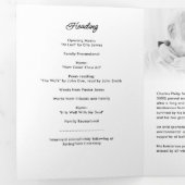 Programme Trois Volets Moderne Script 8-Photo Funérailles/Mémorial (Intérieur en premier)