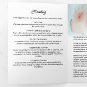 Programme Trois Volets Moderne Script 8-Photo Funérailles/Mémorial (Intérieur en premier)