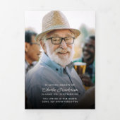 Programme Trois Volets Moderne Script 8-Photo Funérailles/Mémorial (Page de couverture)