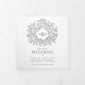 Programme Trois Volets Monogramme gris charbon noir art histoire d'amour  (Protection)