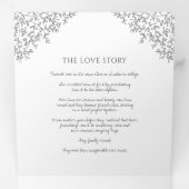 Programme Trois Volets Monogramme gris charbon noir art histoire d'amour  (Intérieur en premier)