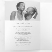 Programme Trois Volets monogramme gris foncé couronne histoire dévouement (Intérieur en premier)