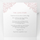 Programme Trois Volets monogramme rose Dusty mariage de dévouement (Intérieur en premier)