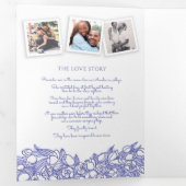 Programme Trois Volets monogramme tulips histoire dévouement mariage (Intérieur en premier)