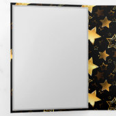 Programme Trois Volets Motif sans couture avec étoiles d'or (Intérieur en premier)