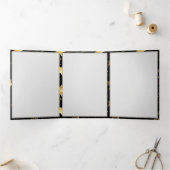 Programme Trois Volets Motif sans couture avec étoiles d'or (Intérieur)