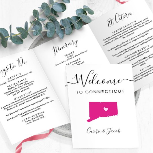 Programme Trois Volets N'importe quelle couleur Connecticut Mariage Bienv