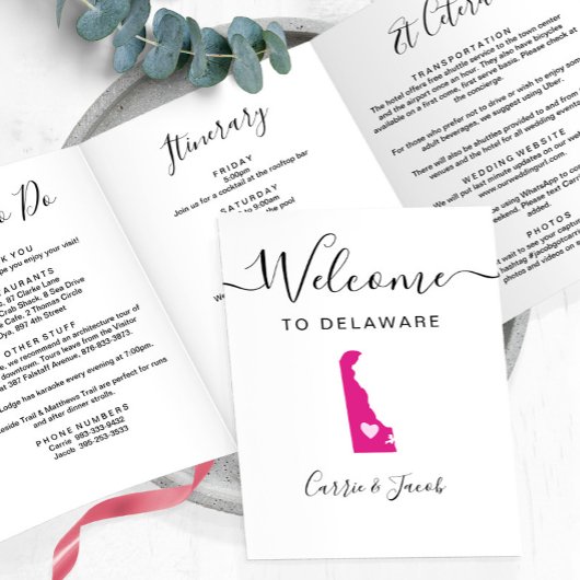 Programme Trois Volets N'importe quelle couleur Delaware Mariage de bienv