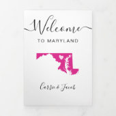 Programme Trois Volets N'importe quelle couleur Maryland Map Mariage accu (Page de couverture)