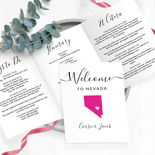 Programme Trois Volets N'importe quelle couleur Nevada Carte Mariage Bien