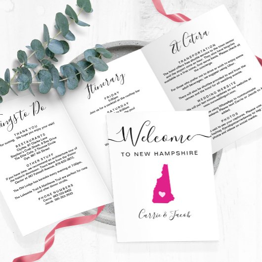 Programme Trois Volets N'importe quelle couleur New Hampshire Mariage Bie