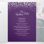 Programme Trois Volets Noël hiver mariage arbres et lac d'art (Intérieur au milieu)