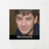 Programme Trois Volets Noir gris blanc service funéraire photo personnali (Protection)