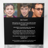 Programme Trois Volets Noir gris blanc service funéraire photo personnali (Intérieur en premier)