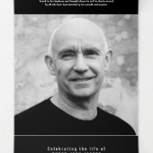 Programme Trois Volets Noir gris blanc service funéraire photo personnali (Intérieur au milieu)