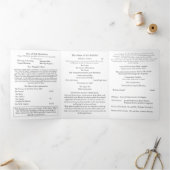 Programme Trois Volets Nuptial Grace Catholic Wedding (Intérieur)