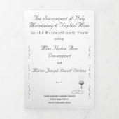 Programme Trois Volets Nuptial Grace Catholic Wedding (Page de couverture)