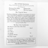 Programme Trois Volets Nuptial Grace Catholic Wedding (Intérieur en premier)