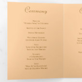 Programme Trois Volets Orange Rose Wedding Programs (Intérieur en premier)